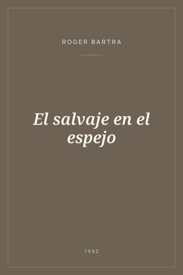 Portada de El salvaje en el espejo