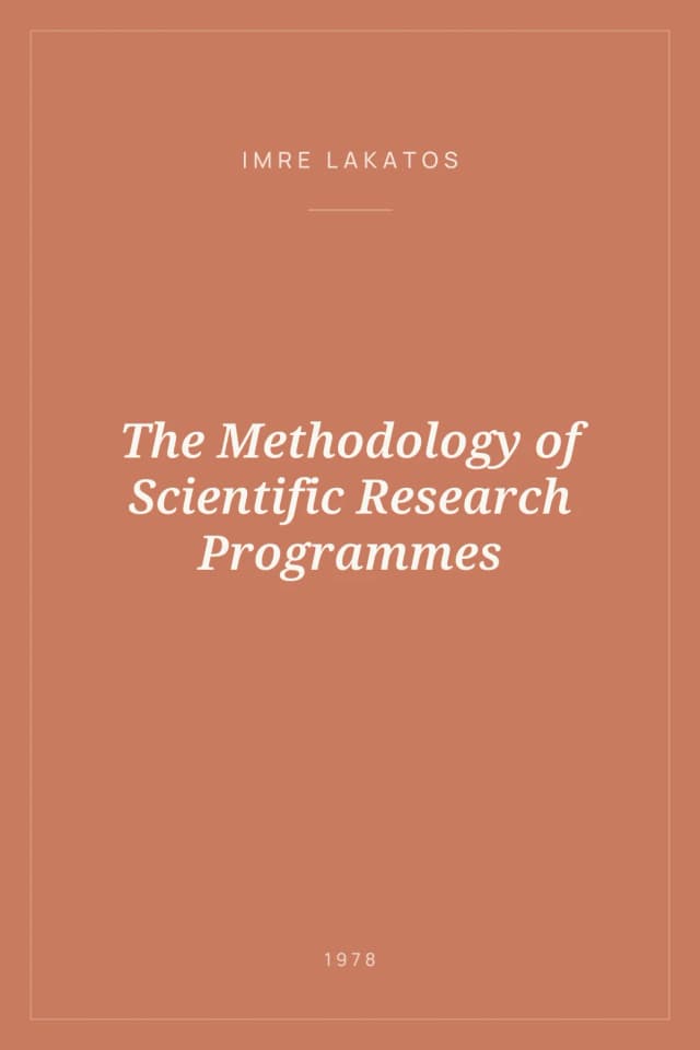 Portada de The Methodology of Scientific Research Programmes