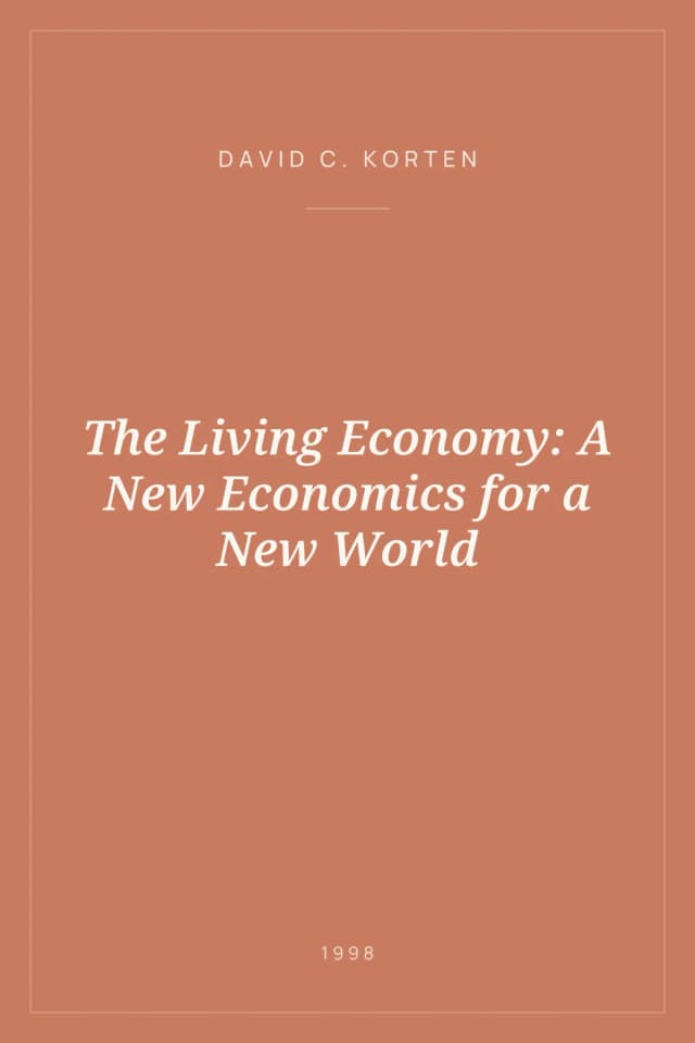 Portada de The Living Economy: A New Economics for a New World