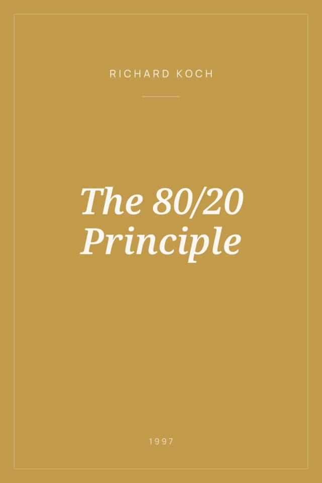 Portada de The 80/20 Principle