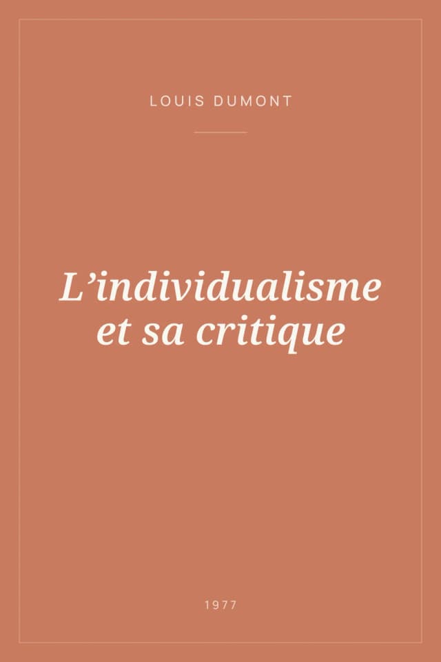 Portada de L’individualisme et sa critique