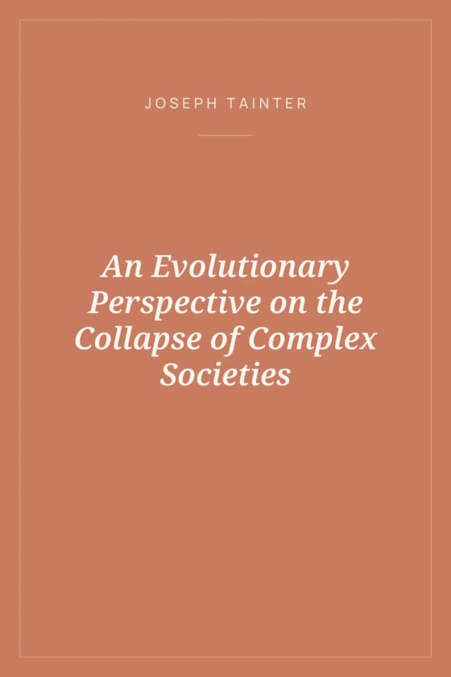 Portada de An Evolutionary Perspective on the Collapse of Complex Societies