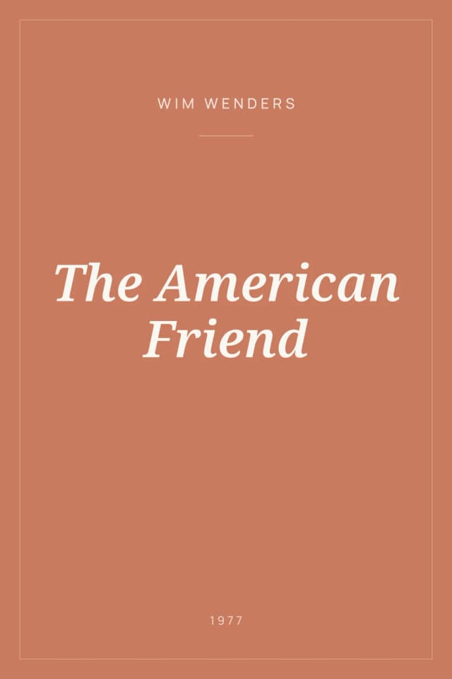 Portada de The American Friend