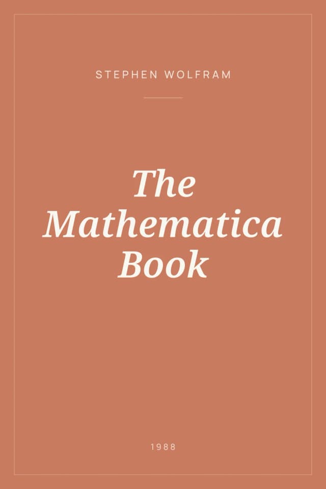 Portada de The Mathematica Book