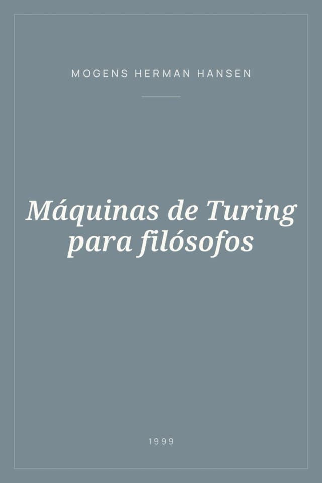 Portada de Máquinas de Turing para filósofos