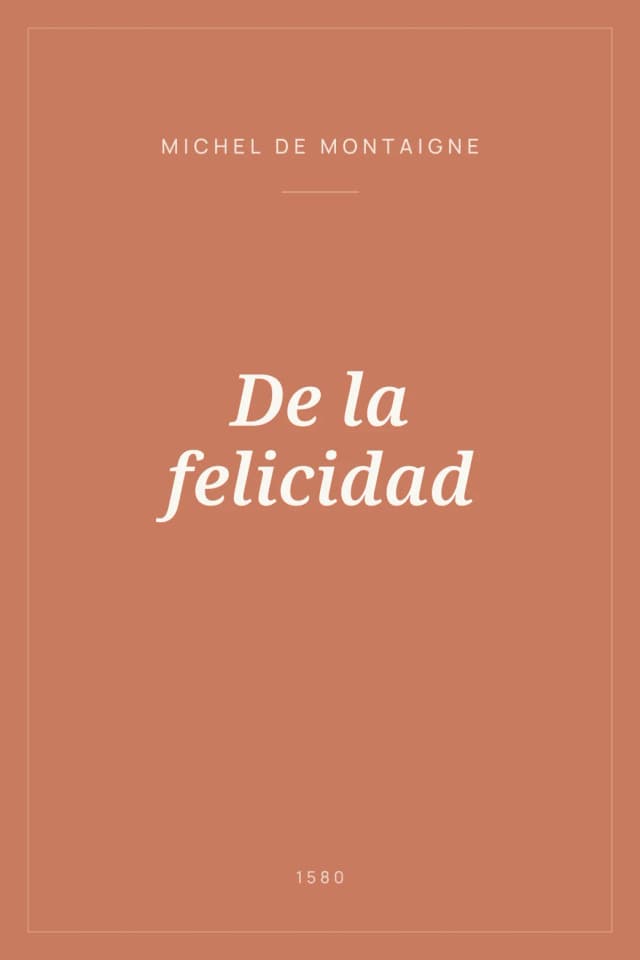 Portada de De la felicidad