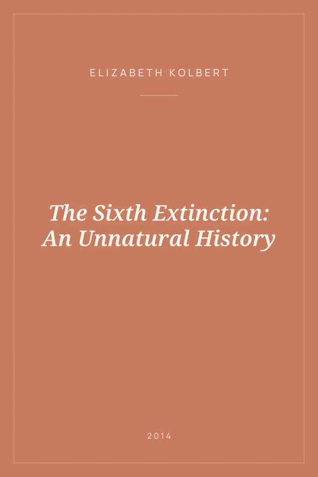 Portada de The Sixth Extinction: An Unnatural History