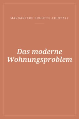 Portada de Das moderne Wohnungsproblem