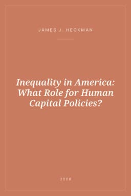 Portada de Inequality in America: What Role for Human Capital Policies?