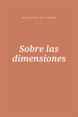 Portada de Sobre las dimensiones