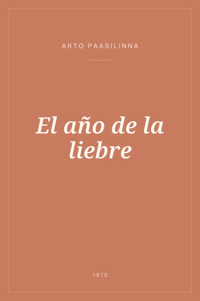 Portada de El año de la liebre