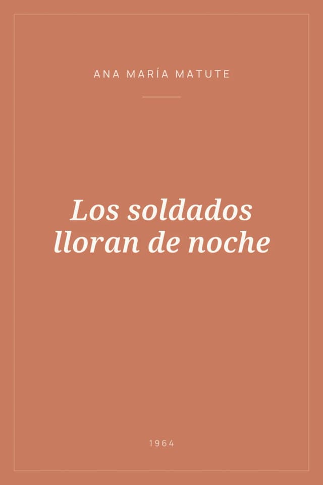 Portada de Los soldados lloran de noche