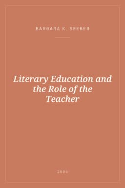Portada de Literary Education and the Role of the Teacher