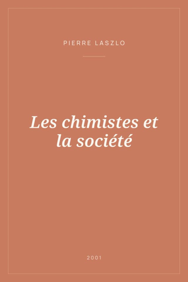 Portada de Les chimistes et la société