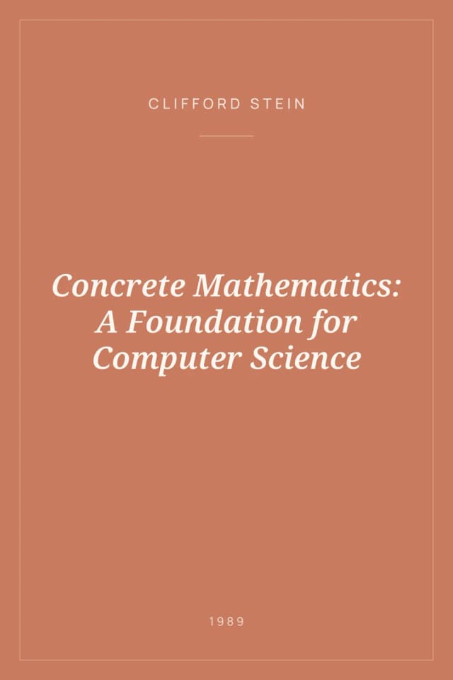 Portada de Concrete Mathematics: A Foundation for Computer Science
