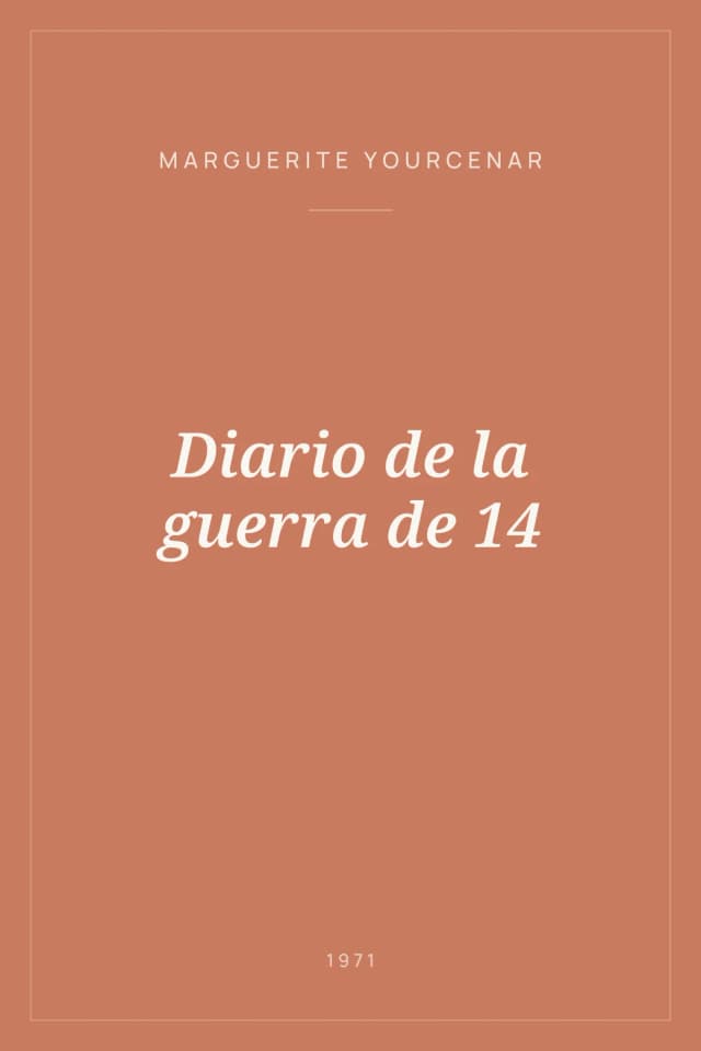 Portada de Diario de la guerra de 14