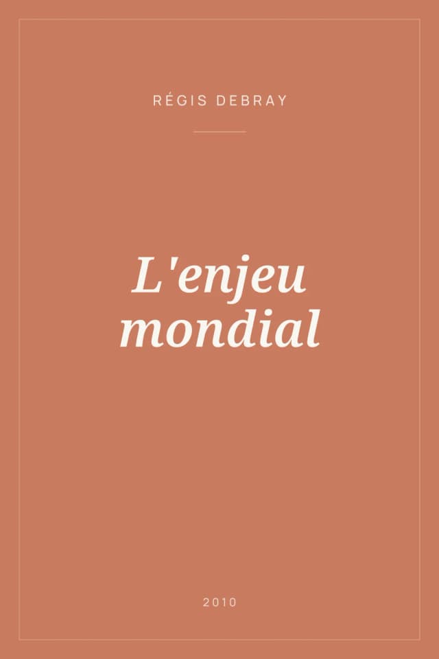 Portada de L'enjeu mondial