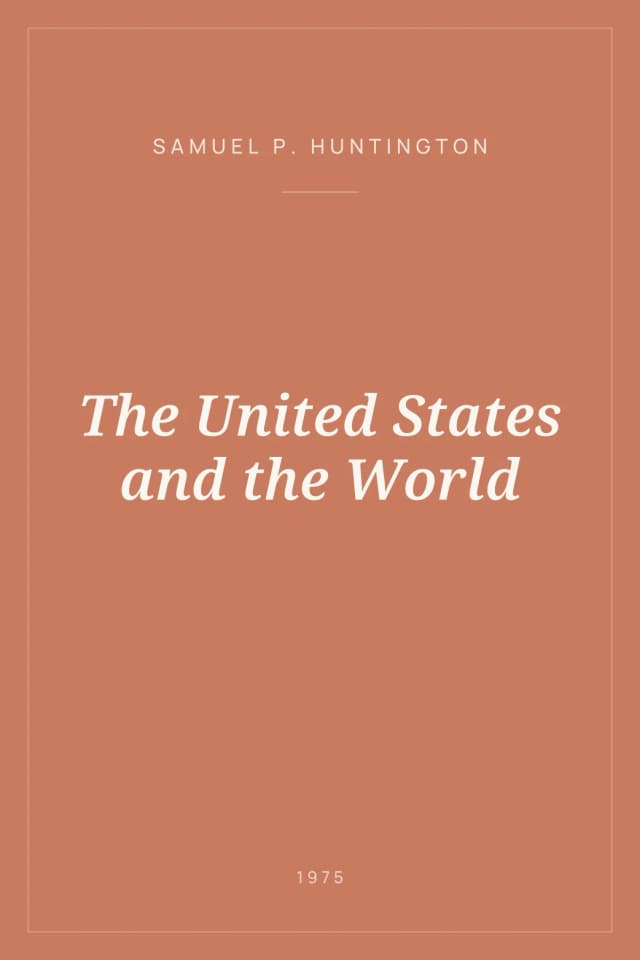 Portada de The United States and the World