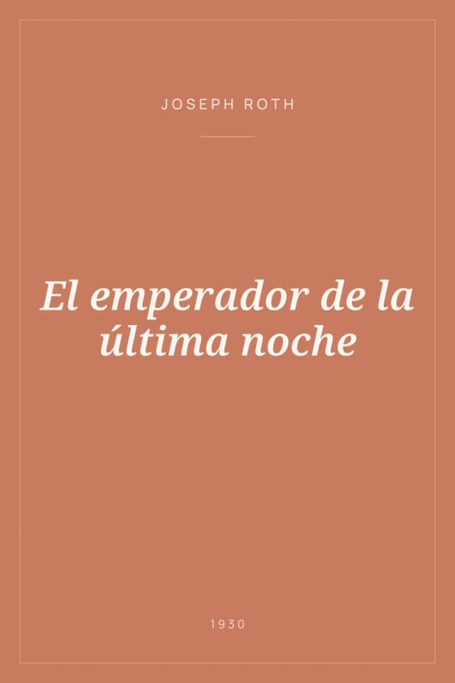Portada de El emperador de la última noche