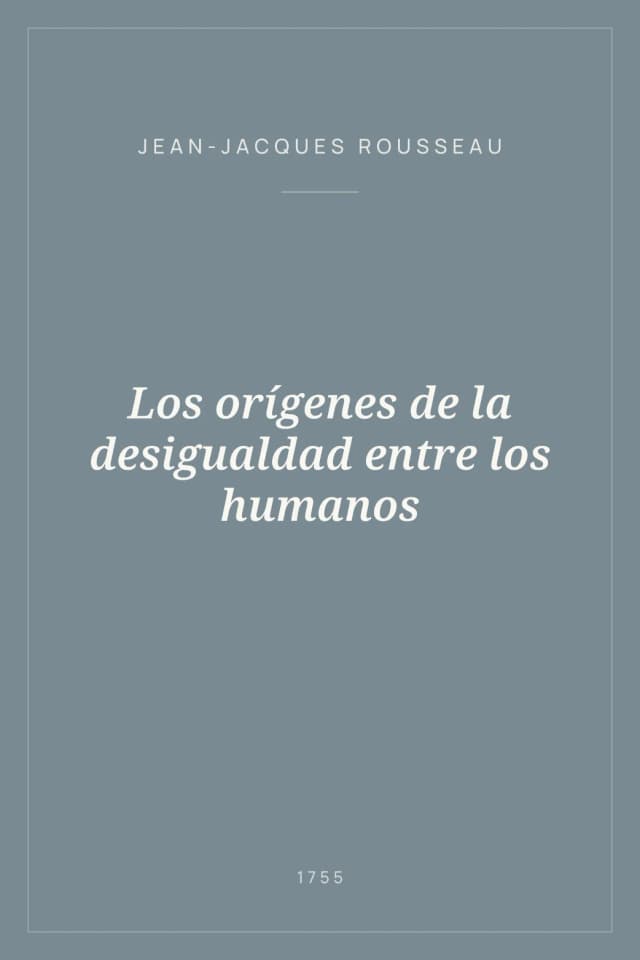 Portada de Los orígenes de la desigualdad entre los humanos