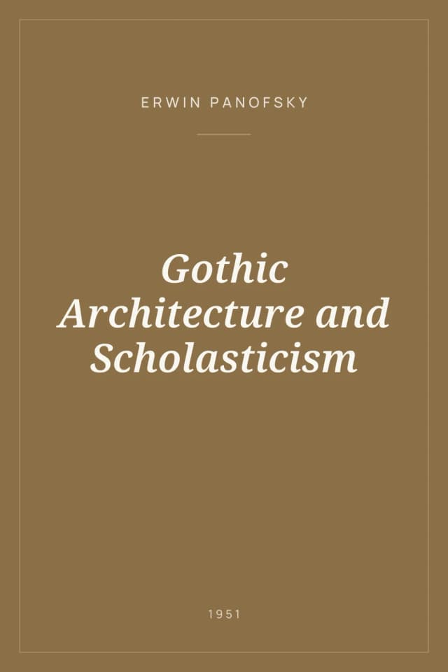 Portada de Gothic Architecture and Scholasticism