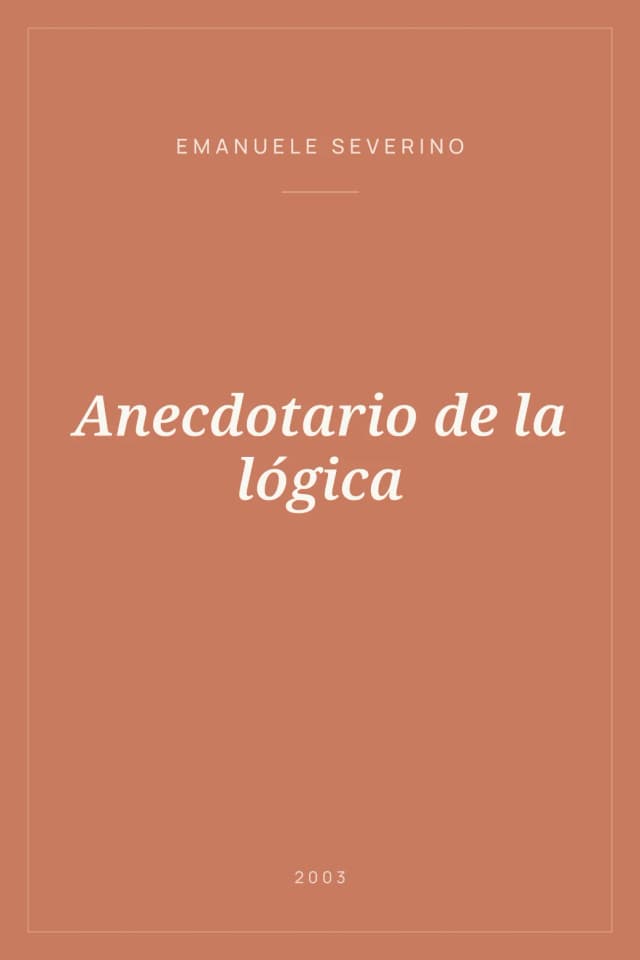Portada de Anecdotario de la lógica