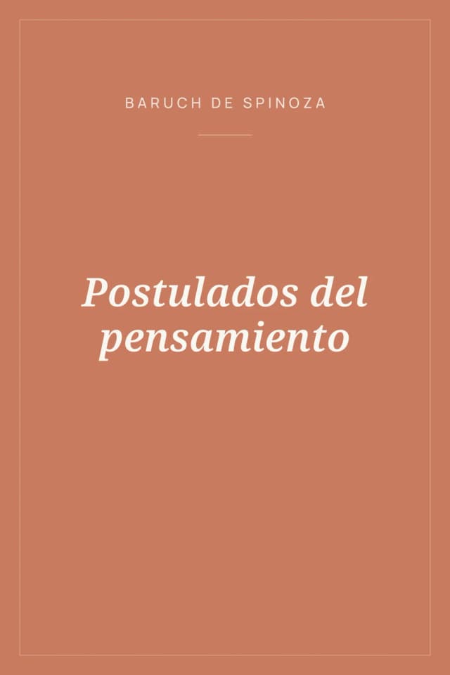 Portada de Postulados del pensamiento