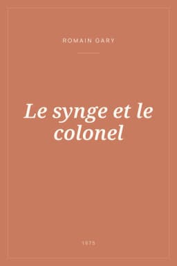 Portada de Le synge et le colonel