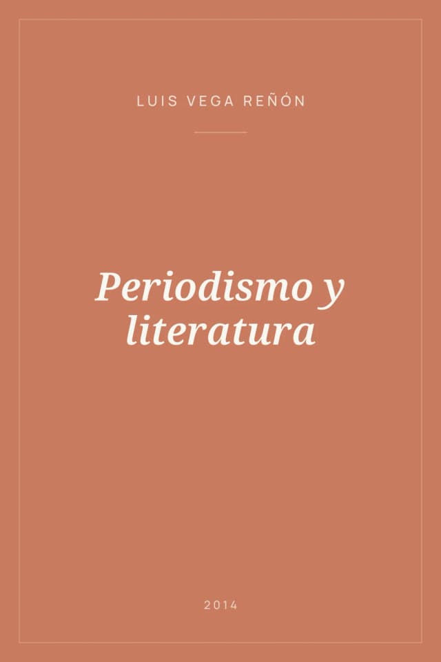 Portada de Periodismo y literatura