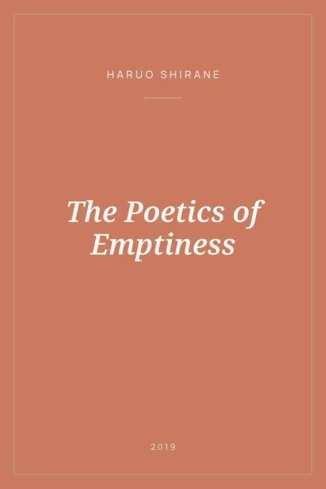Portada de The Poetics of Emptiness