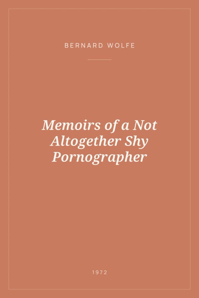 Portada de Memoirs of a Not Altogether Shy Pornographer