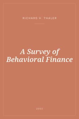 Portada de A Survey of Behavioral Finance