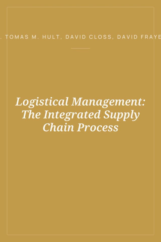 Portada de Logistical Management: The Integrated Supply Chain Process