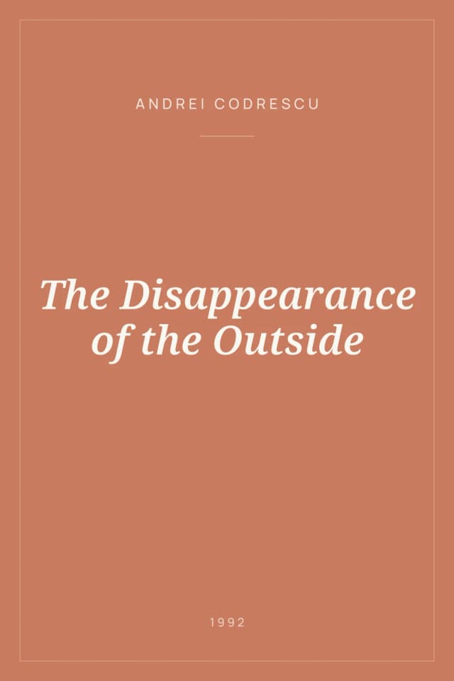 Portada de The Disappearance of the Outside
