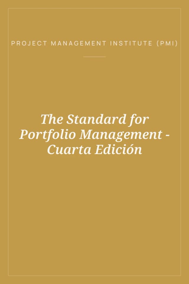 Portada de The Standard for Portfolio Management - Cuarta Edición