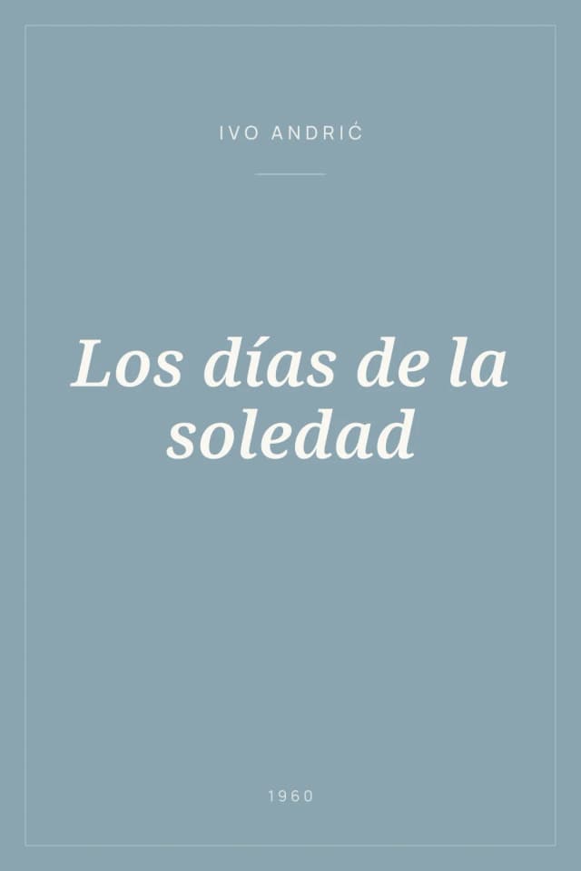 Portada de Los días de la soledad