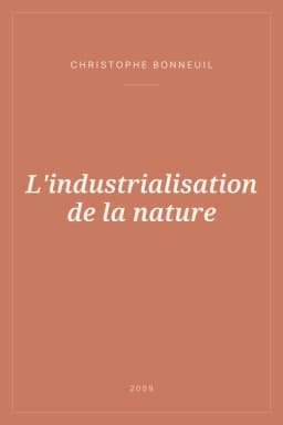 Portada de L'industrialisation de la nature