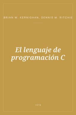 Portada de El lenguaje de programación C