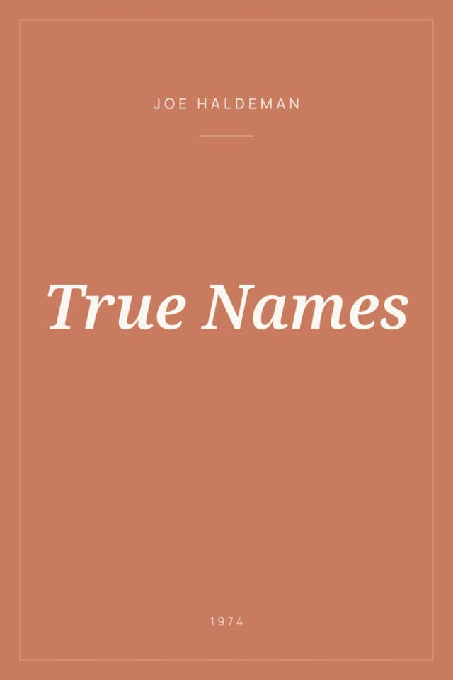 Portada de True Names