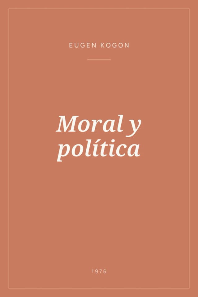 Portada de Moral y política
