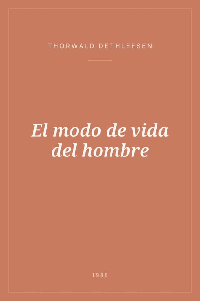 Portada de El modo de vida del hombre