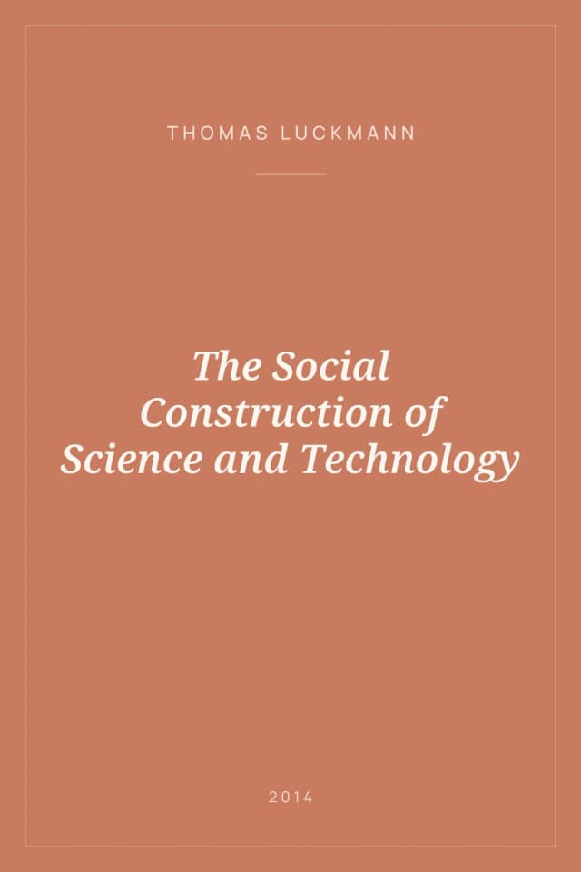Portada de The Social Construction of Science and Technology