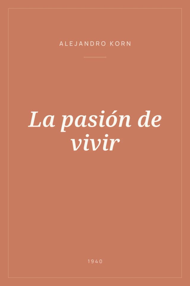 Portada de La pasión de vivir