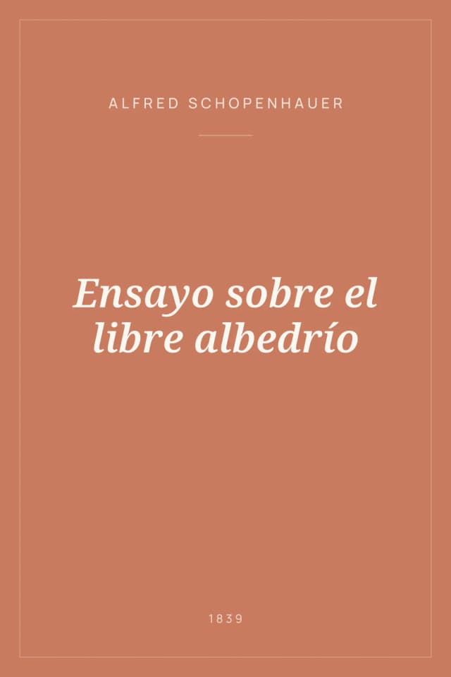 Portada de Ensayo sobre el libre albedrío