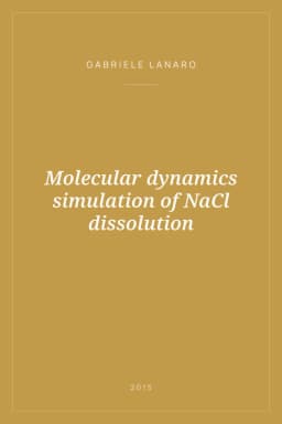 Portada de Molecular dynamics simulation of NaCl dissolution