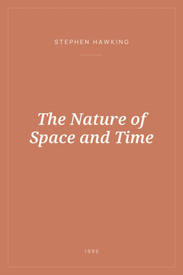 Portada de The Nature of Space and Time