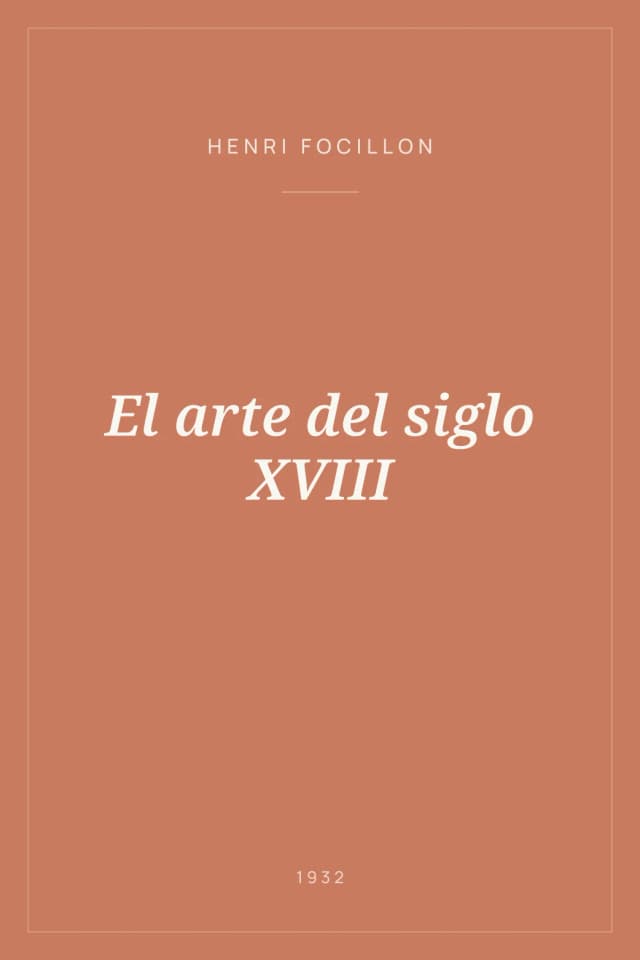 Portada de El arte del siglo XVIII