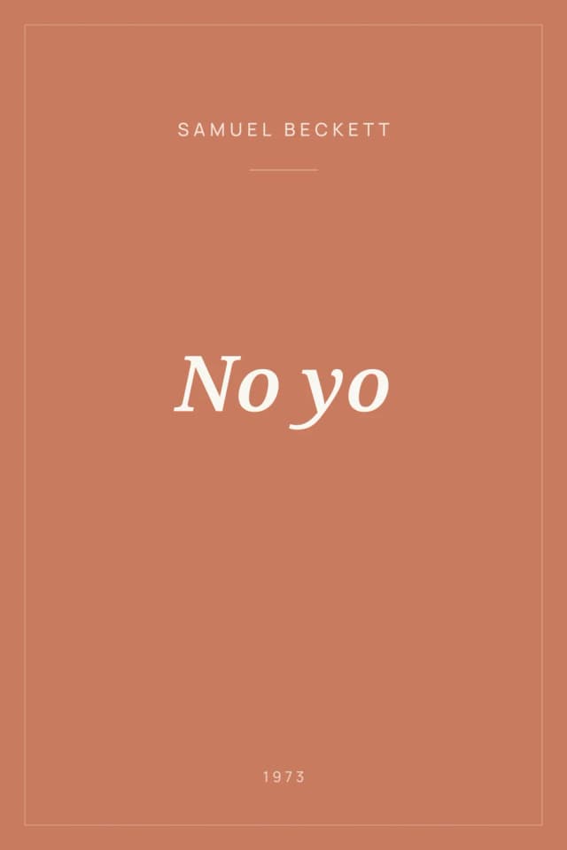 Portada de No yo