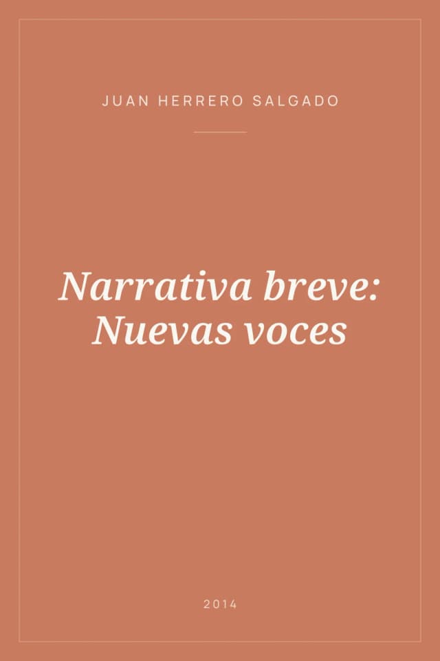 Portada de Narrativa breve: Nuevas voces