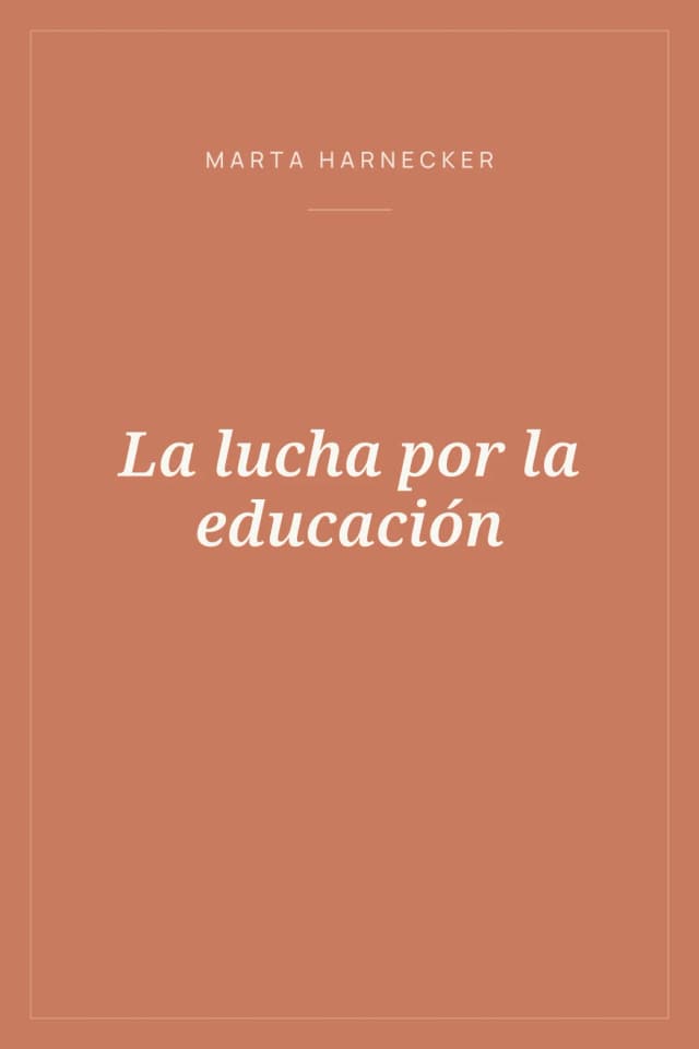 Portada de La lucha por la educación